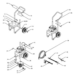Pressure Washer Diagram and Parts List for 1037-0  Briggs and Stratton Pressure Washer